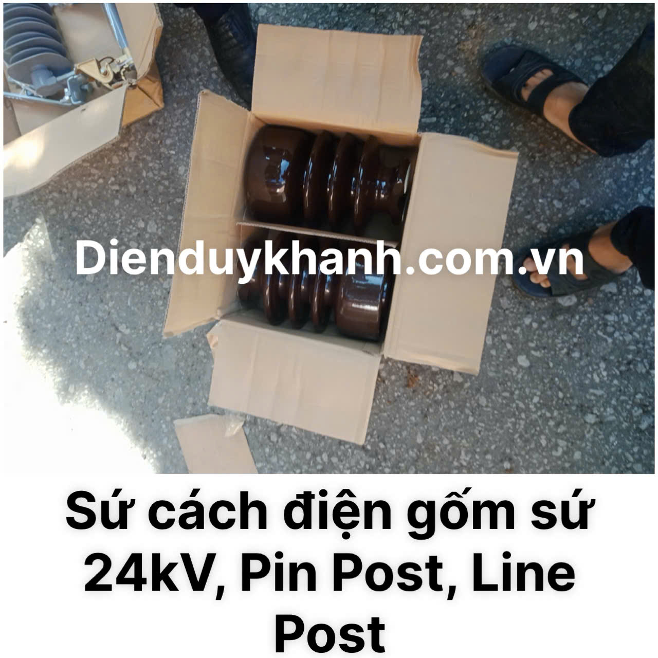Sứ cách điện gốm sứ 24kV, Pin Post, Line Post